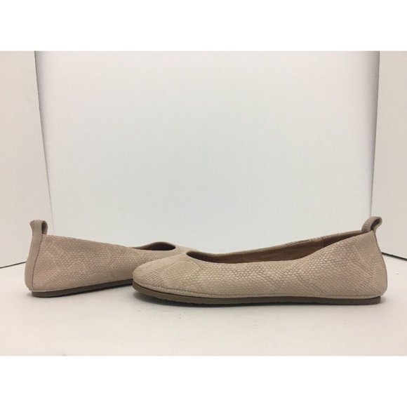Gentle Souls Dana Nude Snake Embossed Leather Women's Slip On Flats Shoes 5.5 M - Picture 5 of 12